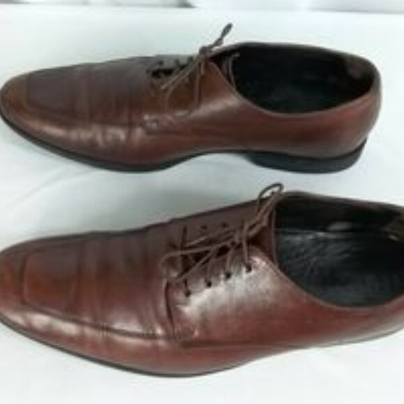 Cole Haan Business Men Lace-up Brown Leather Oxford Size 9M GUC main image 4